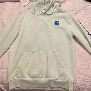 Light green and blue carhartt hoddie